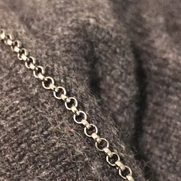 Chanel Cashmere Sweater Set Womens 44 Gray Cardigan 90s Luxury - Picture 8 of 14